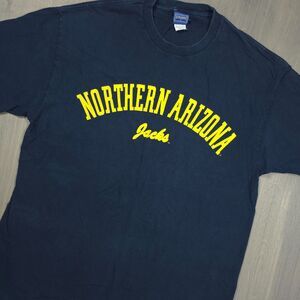 Vintage Champs Northern Arizona Jacks T-Shirt Large NAU Lumberjacks Navy Blue